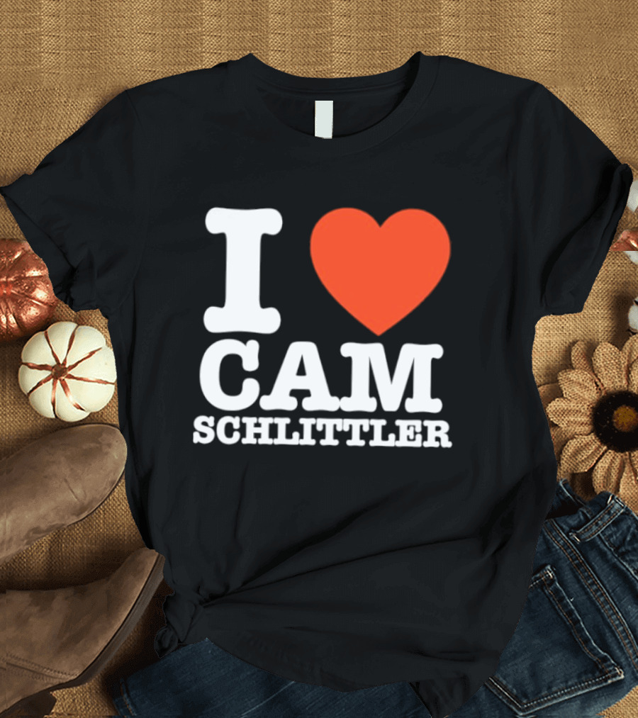 I Love Cam Schlittler Red Heart T-Shirt