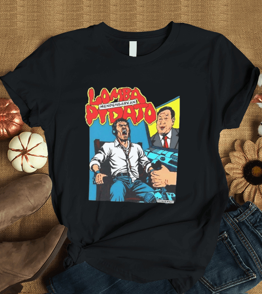 Lomba Pidato Mendengarkan Nobody Is Paying Us We All Hate Government For Free 2 Sided Comic T-Shirt