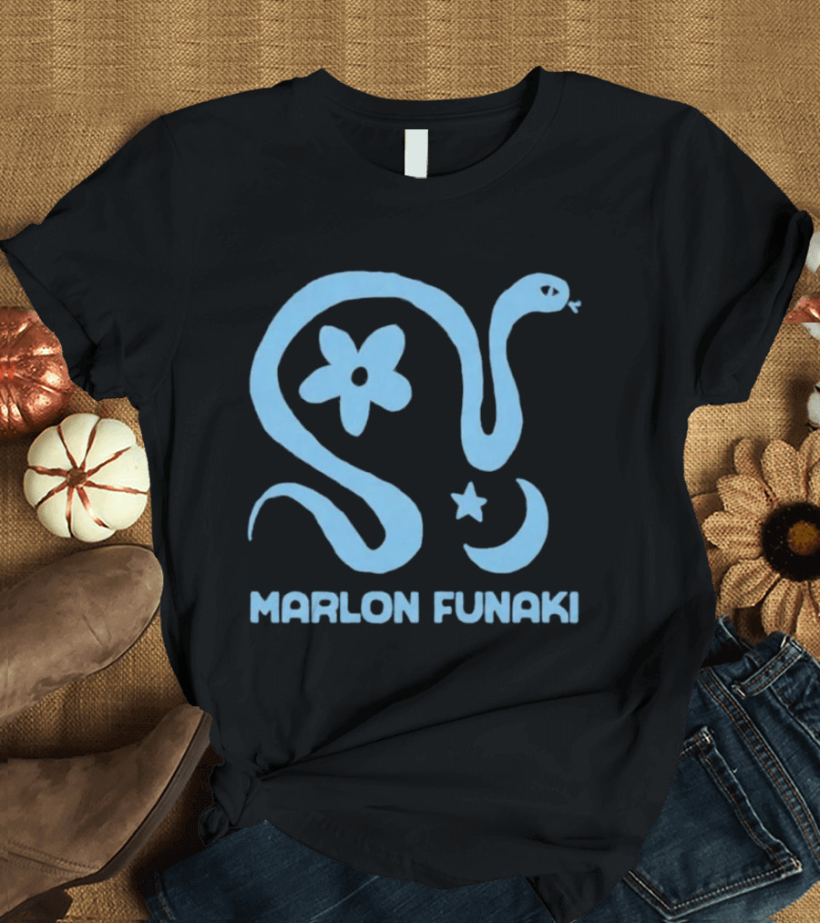 Marlon Funaki Snake Flower Star Moon T-Shirt