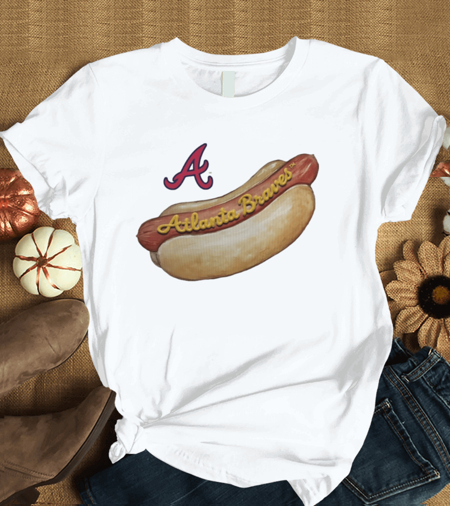 Atlanta Braves Hot Dog A Logo MLB 2026 Season T-Shirt