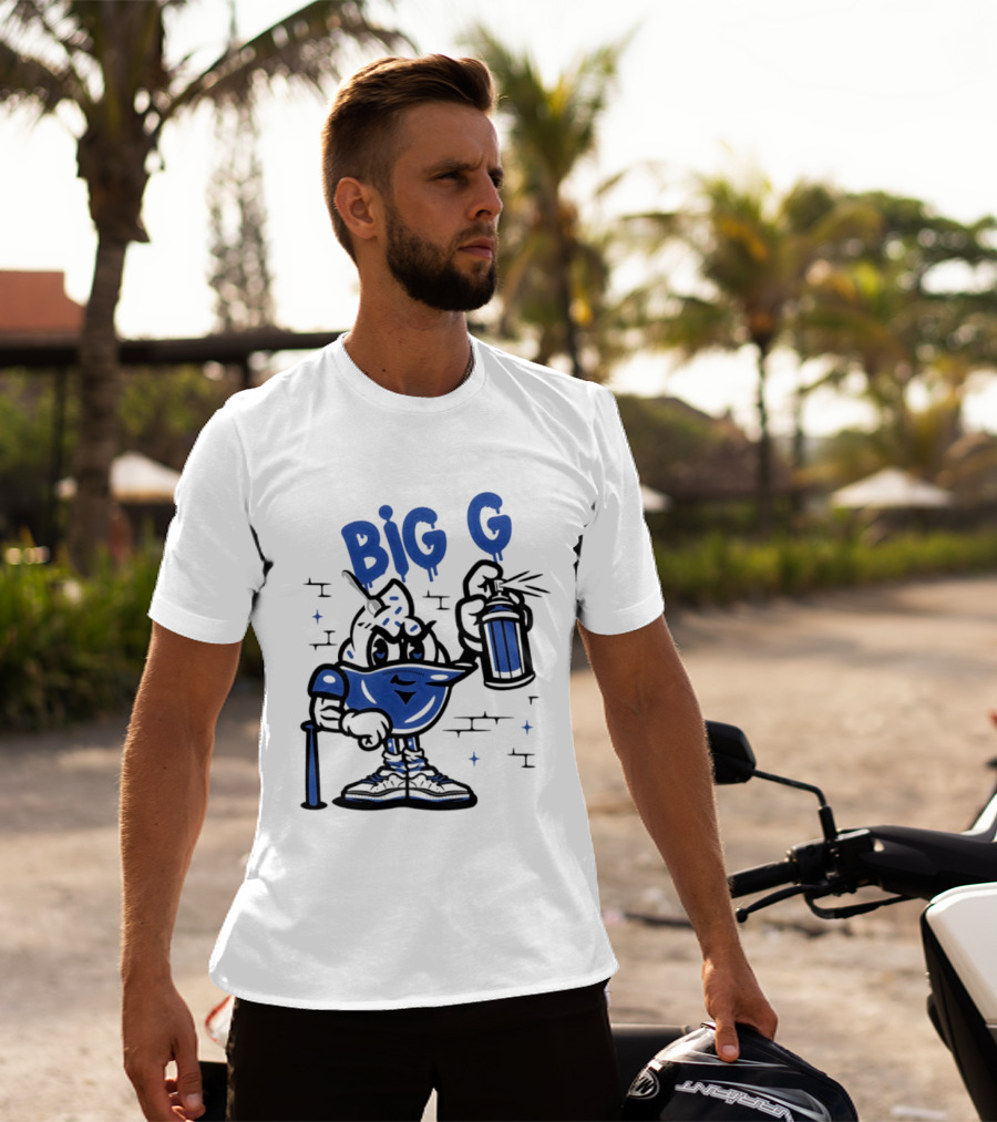 Big G New York Yankees Graffiti Street Art Character Spray Can T-Shirt