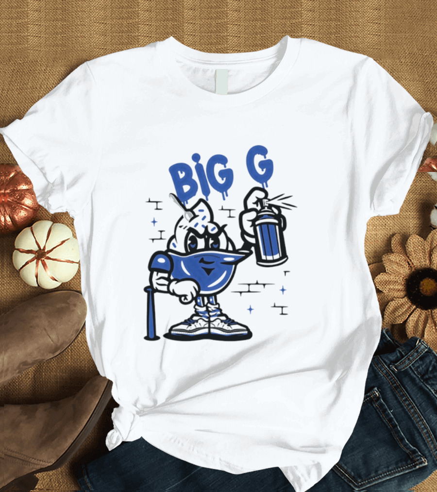 Big G New York Yankees Graffiti Street Art Character Spray Can T-Shirt