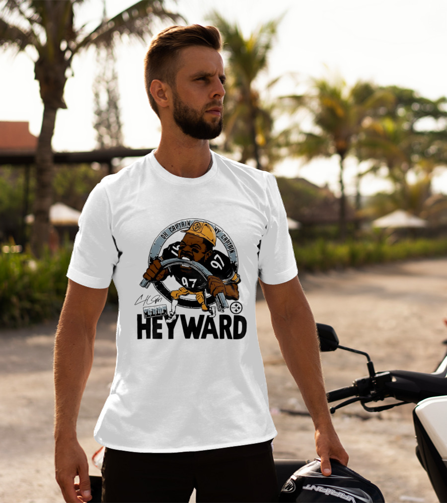 Pittsburgh Steelers Captain Cam Heyward Caricature NFL Number 97 T-Shirt
