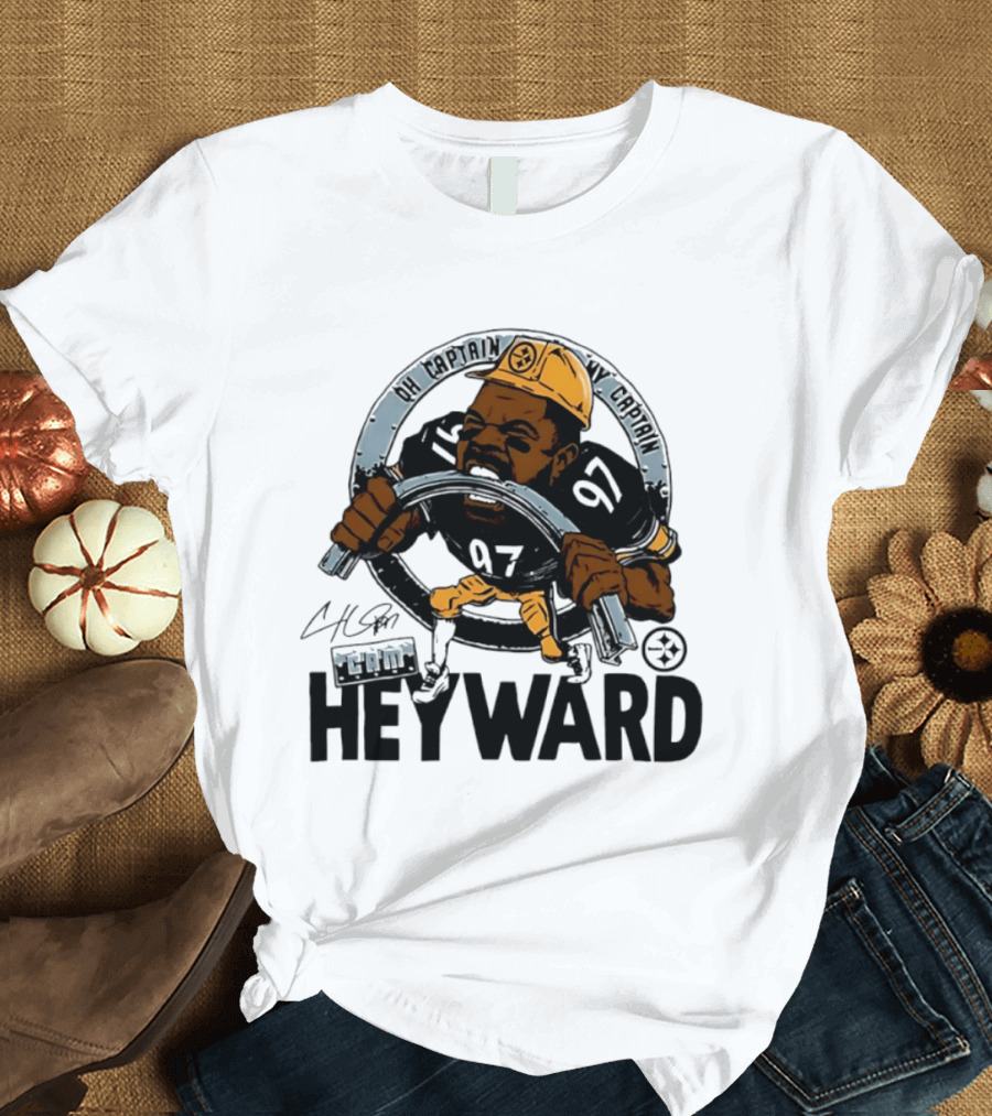 Pittsburgh Steelers Captain Cam Heyward Caricature NFL Number 97 T-Shirt