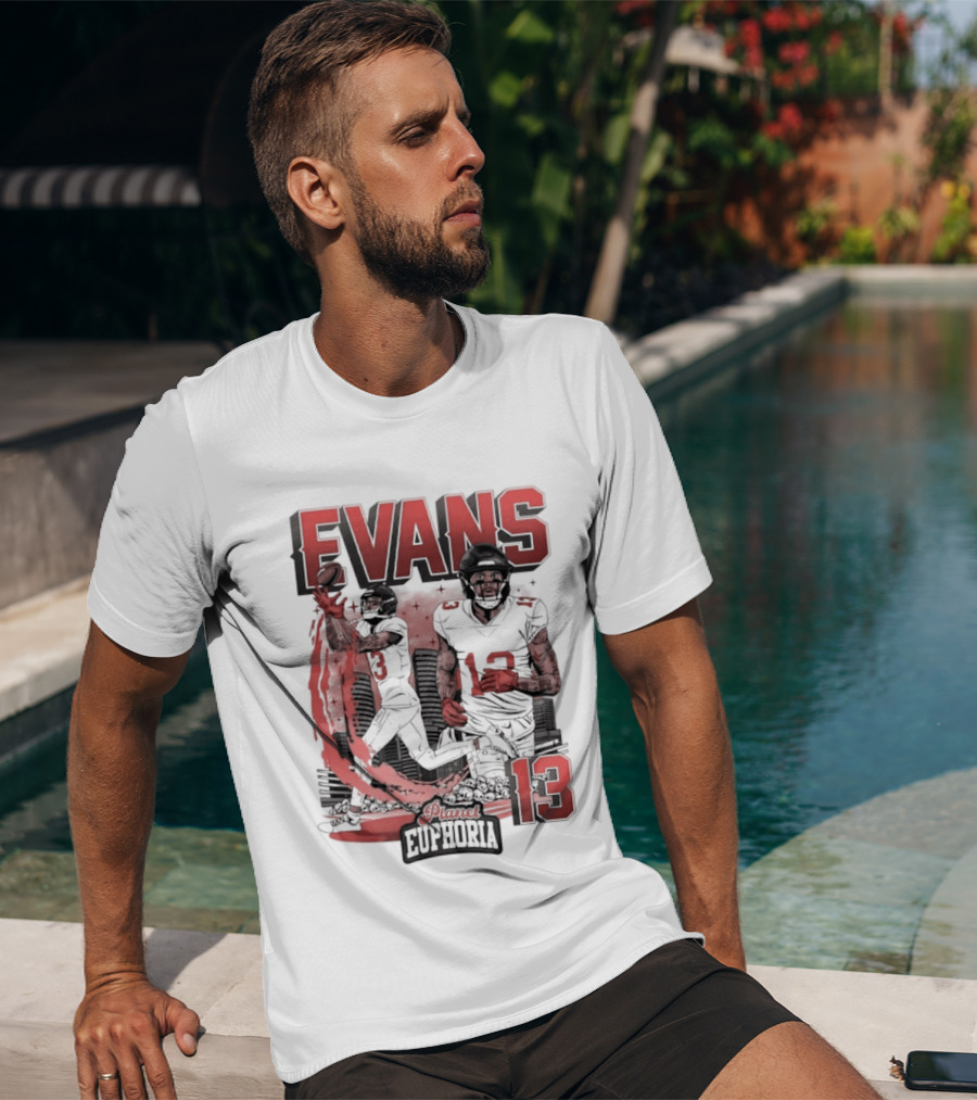 Evans 13 Euphoria Tampa Bay Buccaneers Football T-Shirt