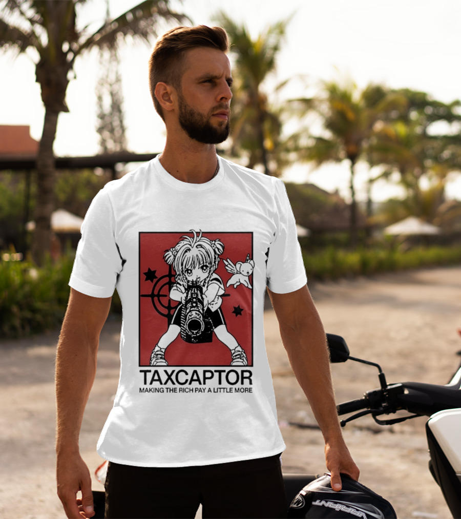 Sakura Cardcaptor Taxcaptor Making The Rich Pay A Little More Bold Anime Mashup T-Shirt