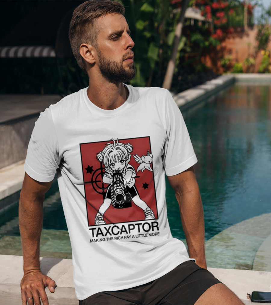 Sakura Cardcaptor Taxcaptor Making The Rich Pay A Little More Bold Anime Mashup T-Shirt