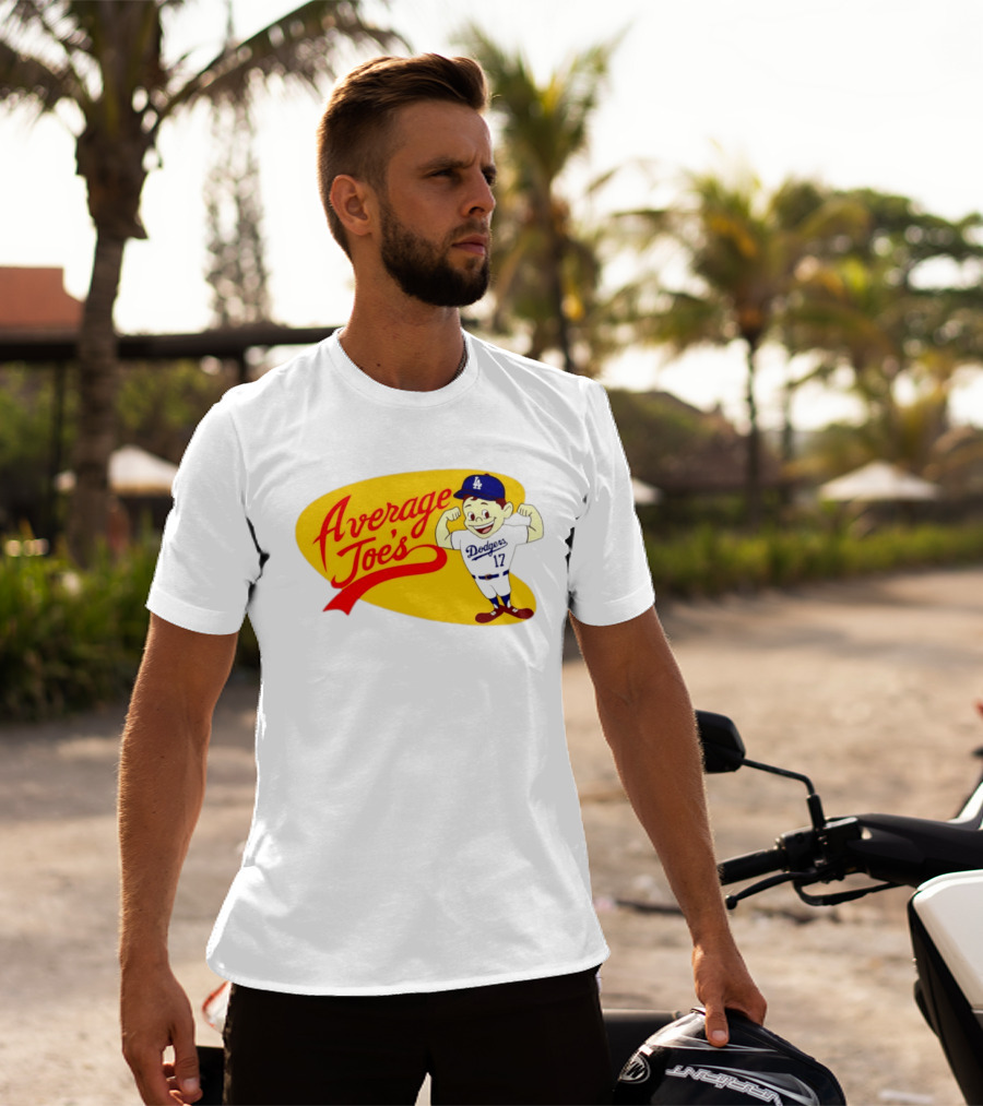 Average Joe's Dodgers No 17 LA Cartoon T-Shirt