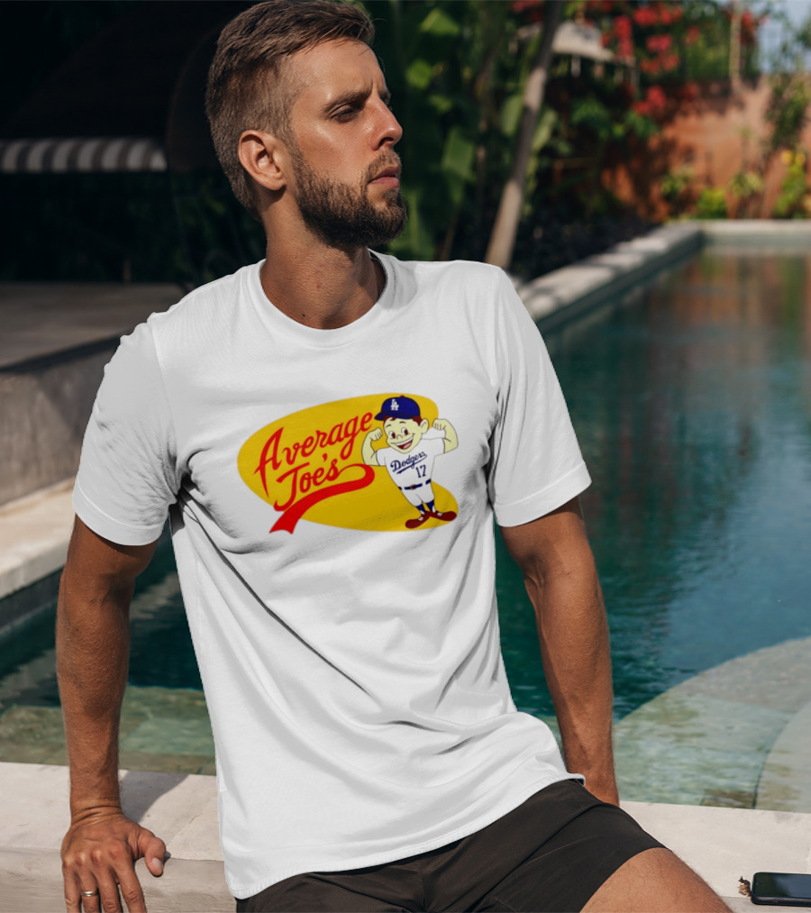 Average Joe's Dodgers No 17 LA Cartoon T-Shirt