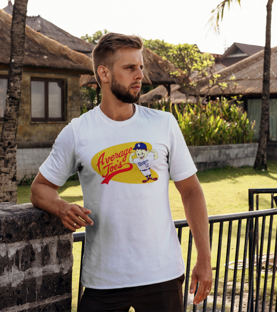 Average Joe's Dodgers No 17 LA Cartoon T-Shirt
