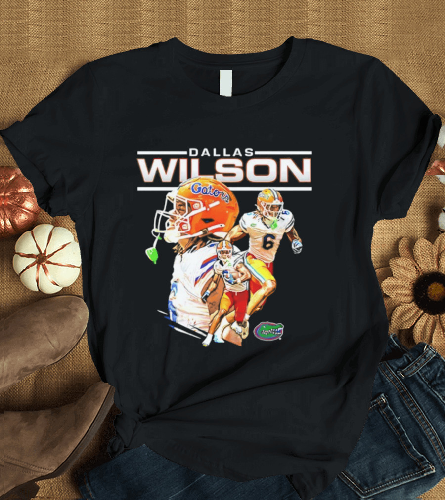 Dallas Wilson 6 Gators University Of Florida Football Player NCAA T-Shirt