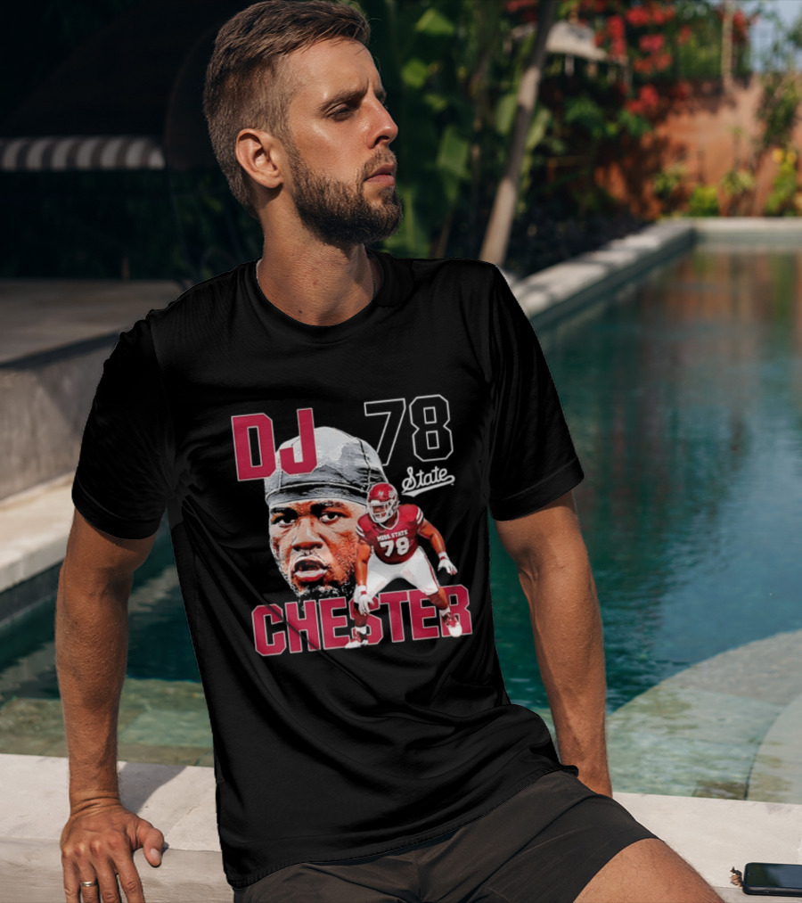 DJ Chester 78 Mississippi State NCAA Football Player T-Shirt