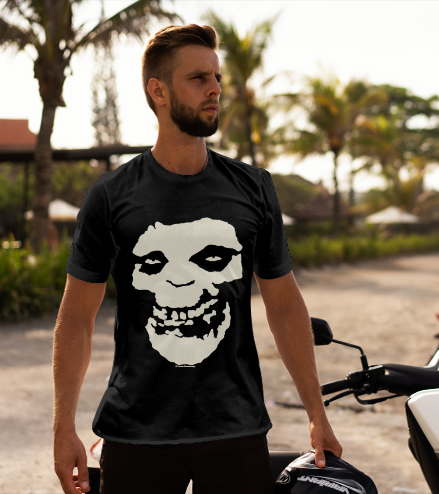 SUGA BTS Crimson Ghost Skull Misfits Collaboration T-Shirt