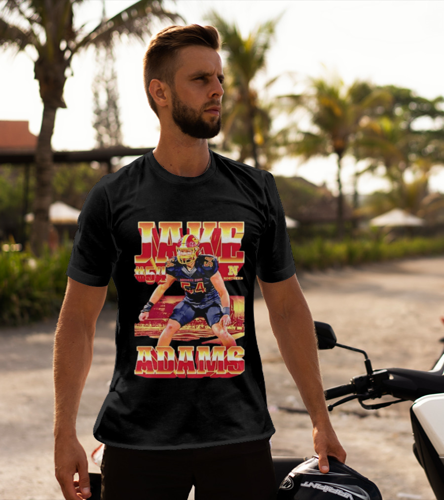 Jake Adams 54 Northern State University NCAA Football Player Number T-Shirt