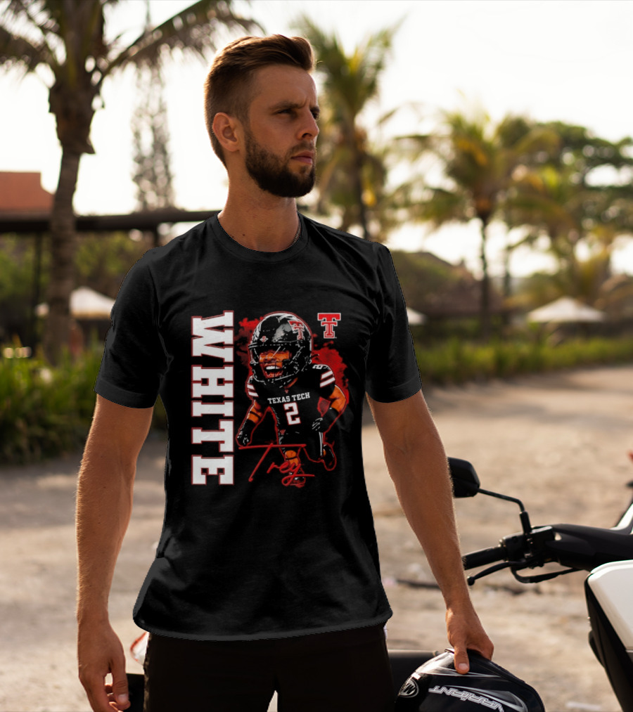 Texas Tech Red Raiders Trey White 2 NCAA Football Caricature T-Shirt
