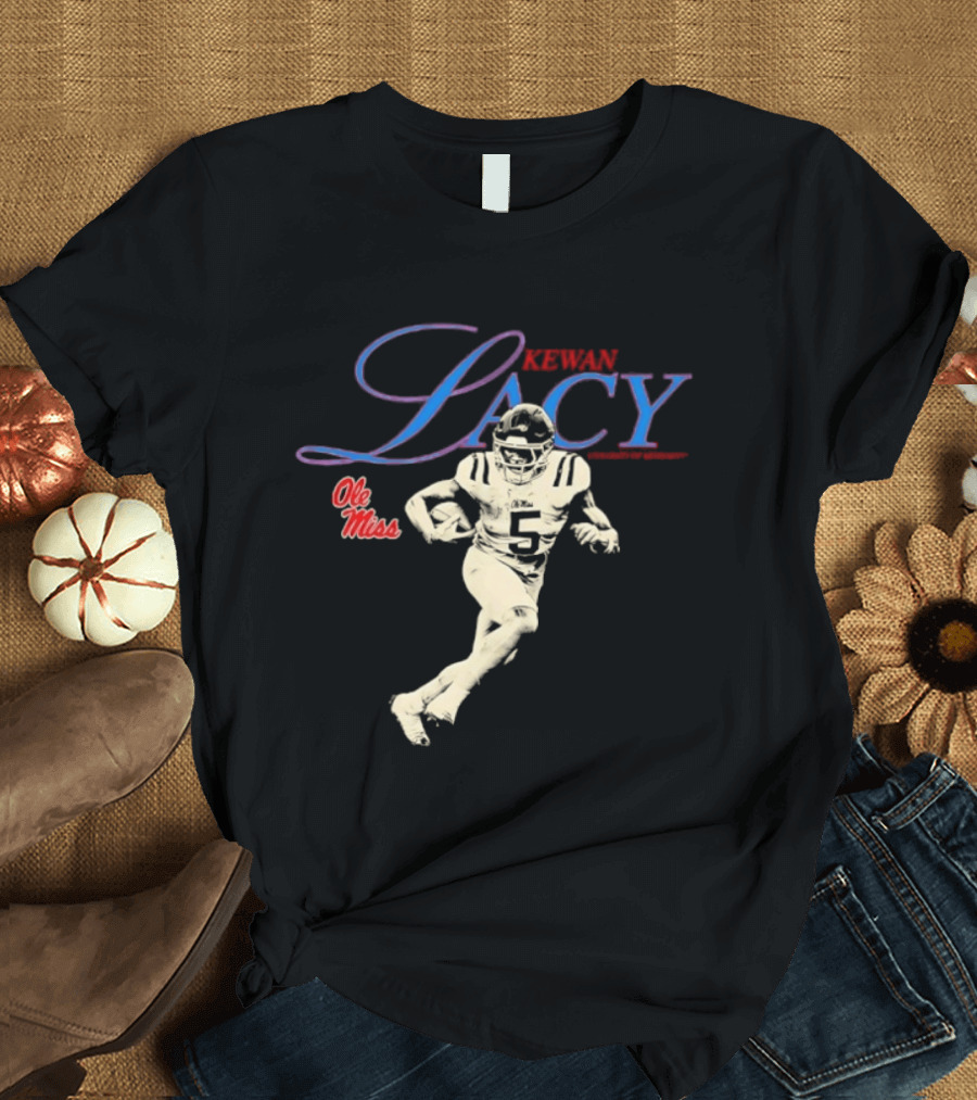 Kewan Lacy 5 Ole Miss Rebels NCAA Football Player T-Shirt