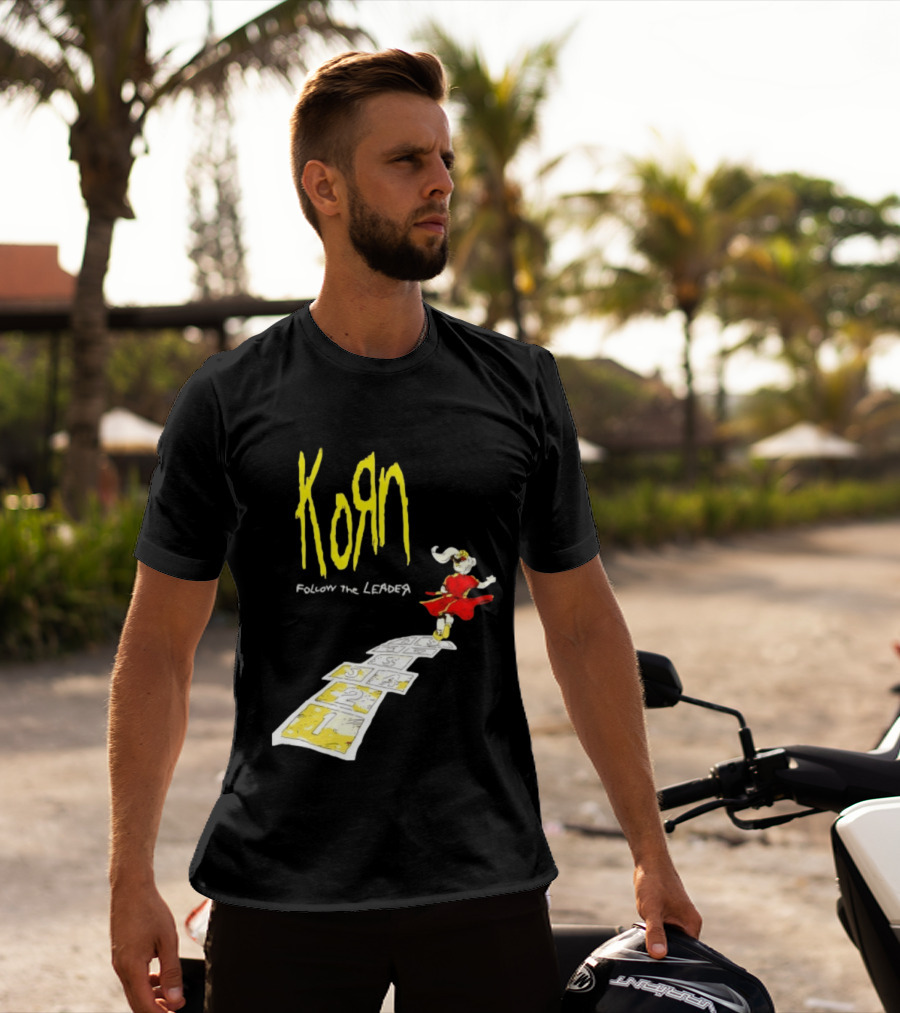 Korn Follow The Leader Nu Metal Band Hopscotch Cover T-Shirt