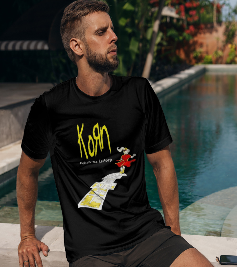 Korn Follow The Leader Nu Metal Band Hopscotch Cover T-Shirt