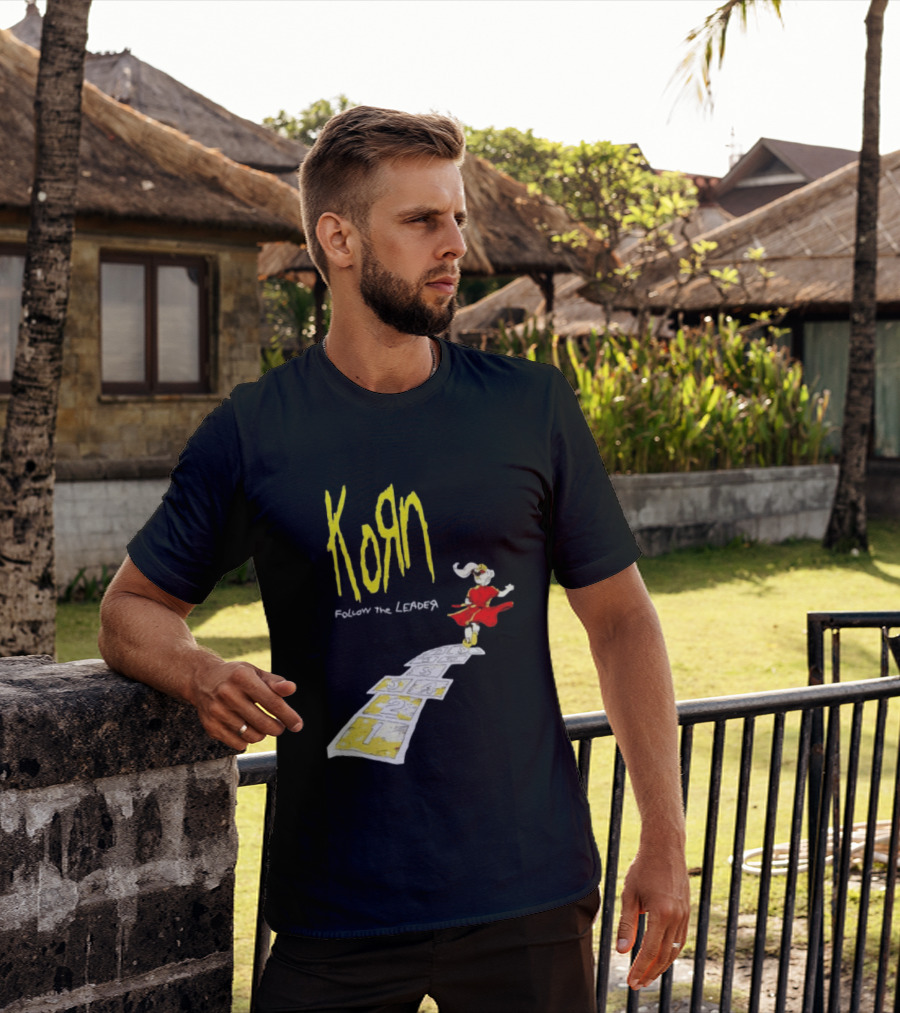Korn Follow The Leader Nu Metal Band Hopscotch Cover T-Shirt