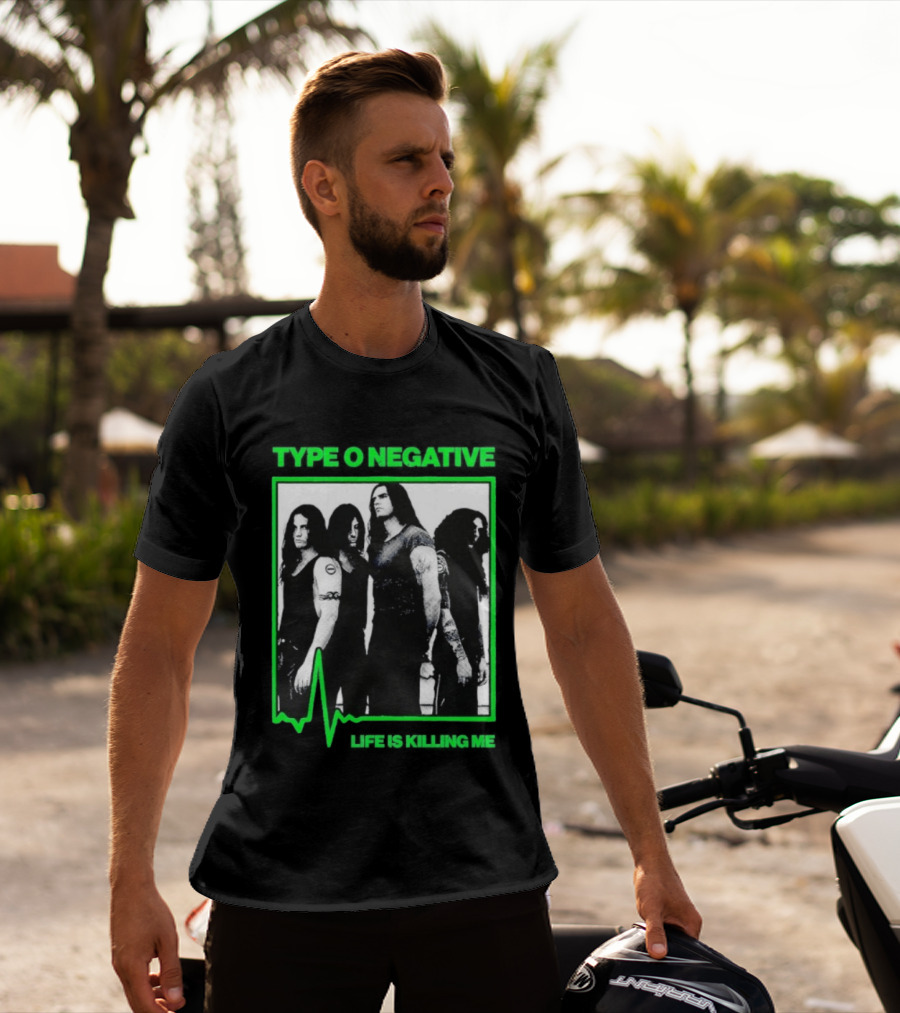 Type O Negative Life Is Killing Me Band Photo Peter Steele T-Shirt