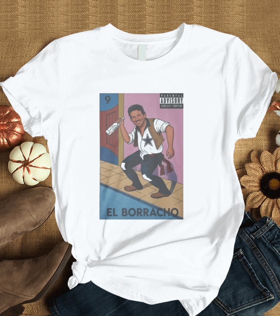 Tony Romo El Borracho Parental Explicit Content 9 Dallas Football Star T-Shirt