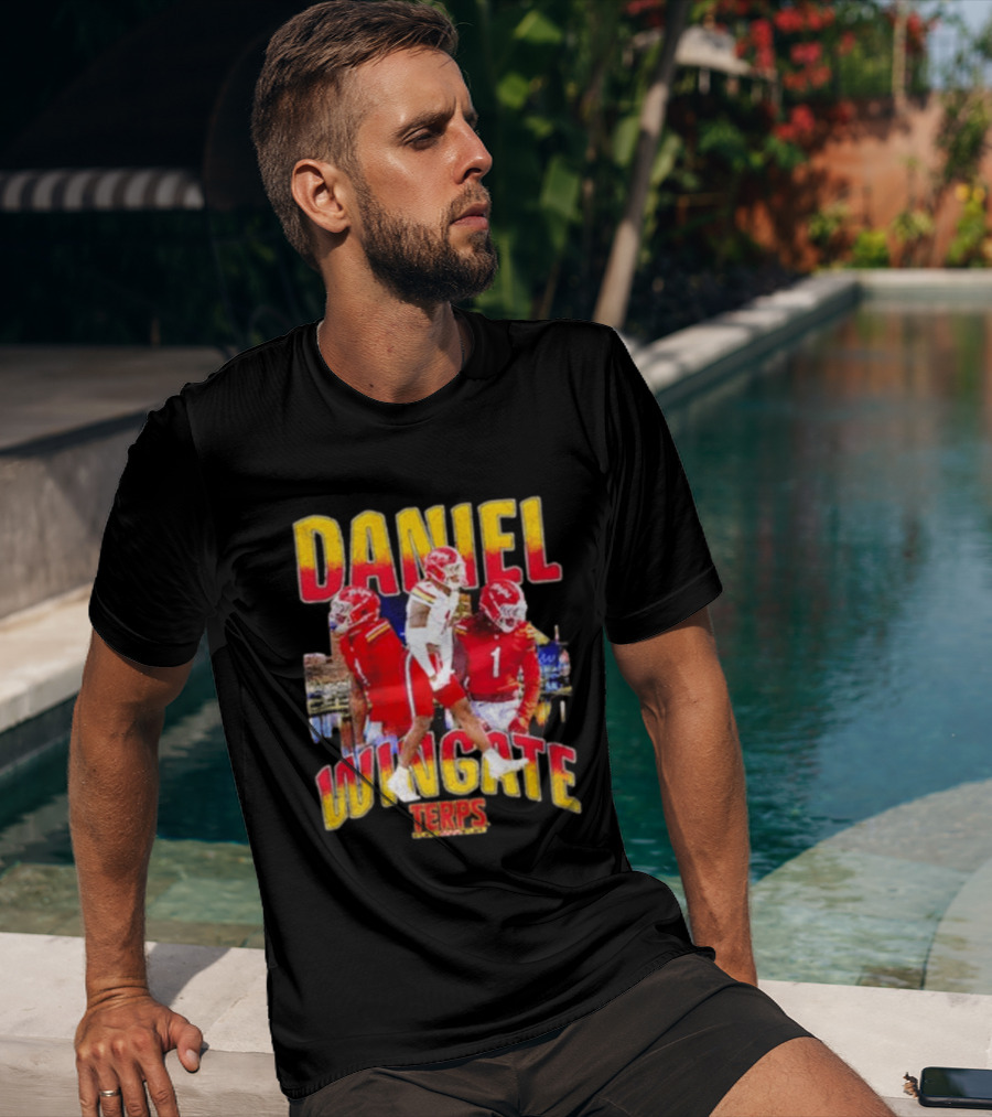 Daniel Wingate Terps No 1 Maryland Football Collage T-Shirt