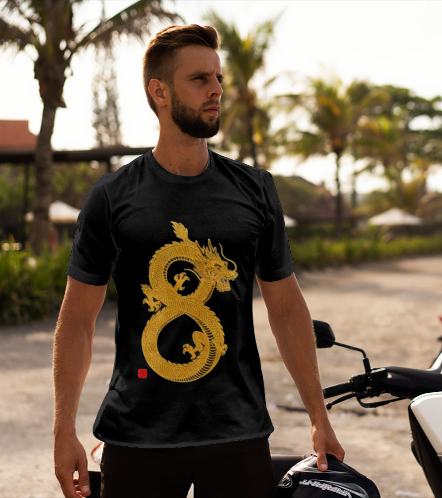 Infinity Dragon Of Fortune Mythical Serpent Symbol Asian Lore T-Shirt