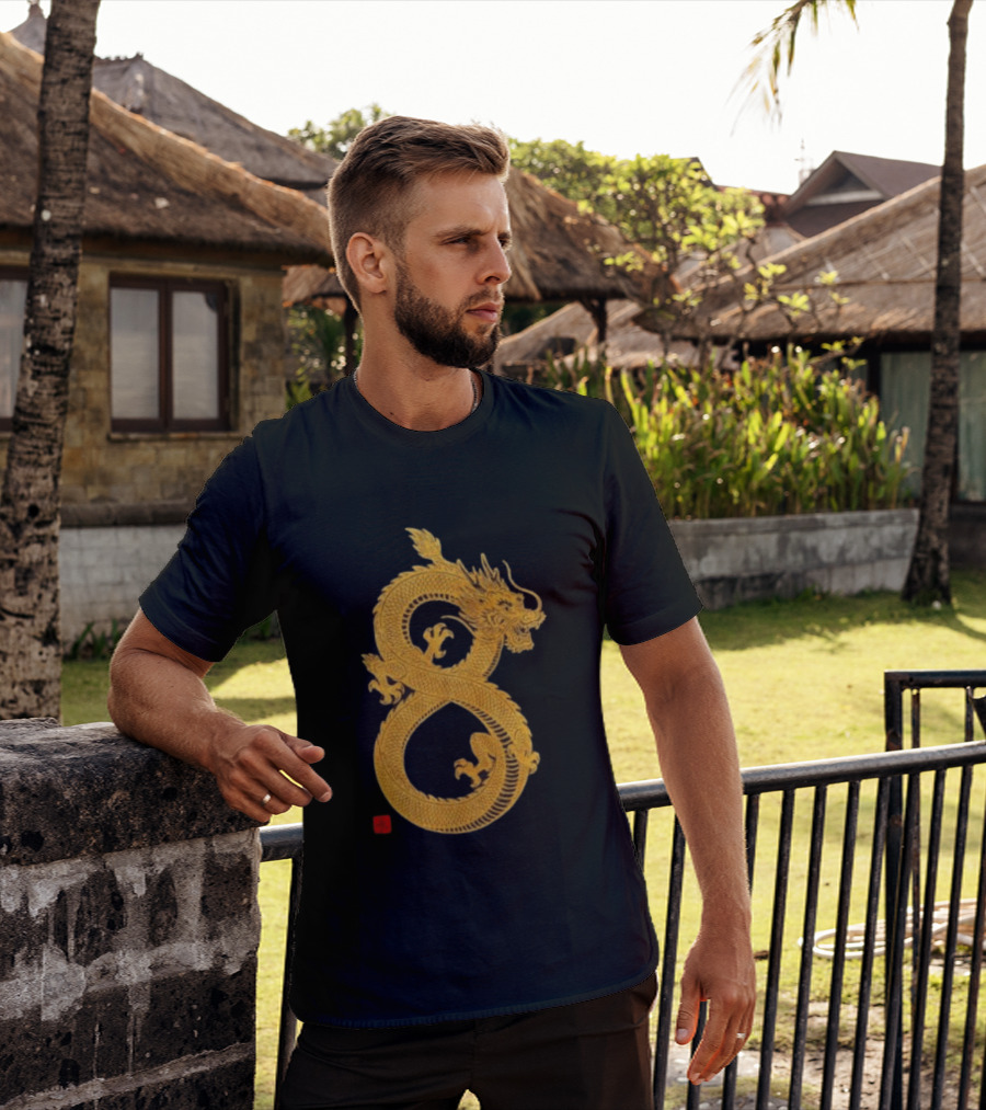 Infinity Dragon Of Fortune Mythical Serpent Symbol Asian Lore T-Shirt