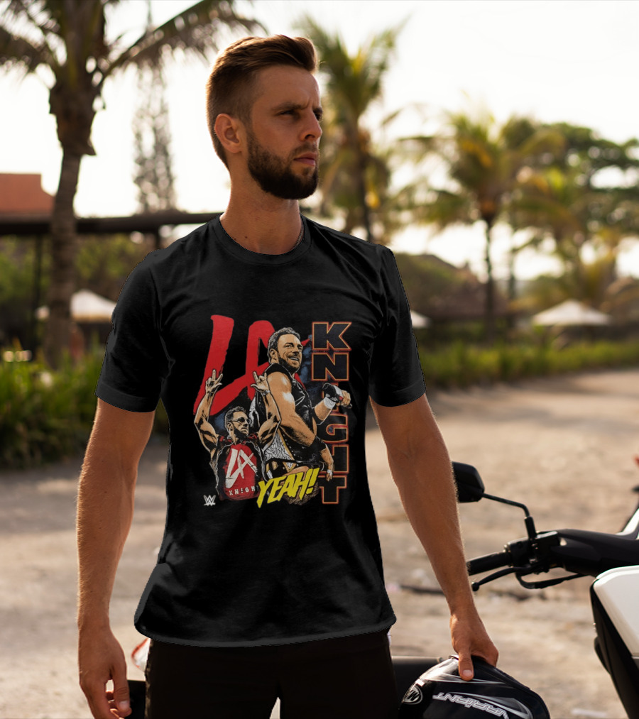 LA Knight WWE Yeah Vertical Name 2026 T-Shirt