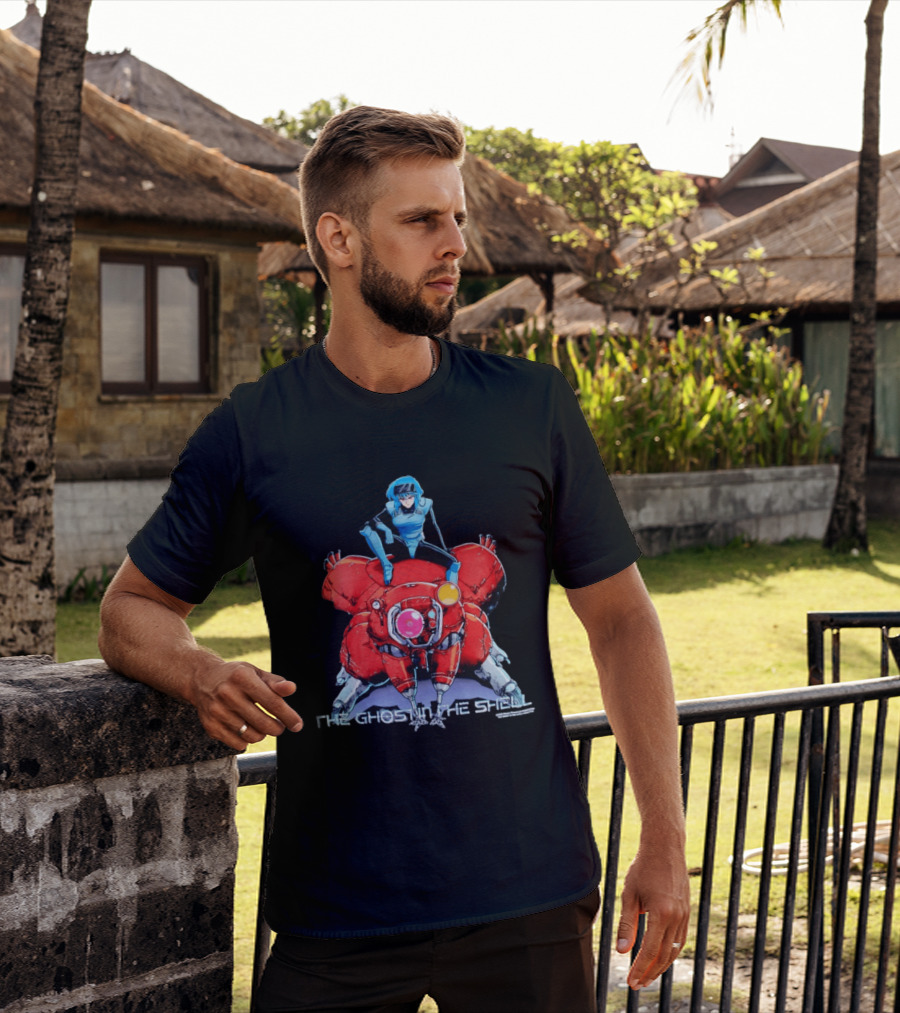 Motoko Kusanagi On Tachikoma The Ghost In The Shell Anime T-Shirt