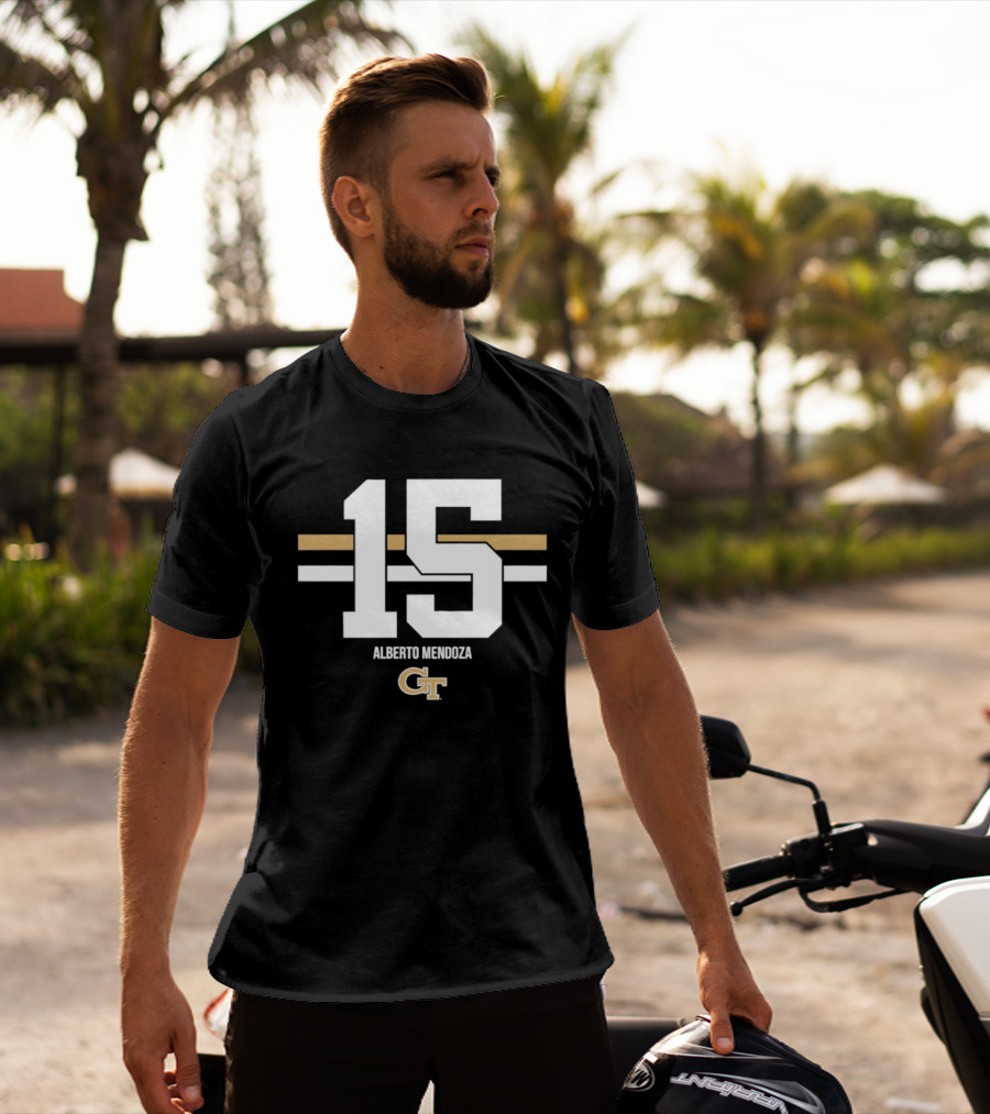 Alberto Mendoza 15 Georgia Tech NCAA GT Football T-Shirt