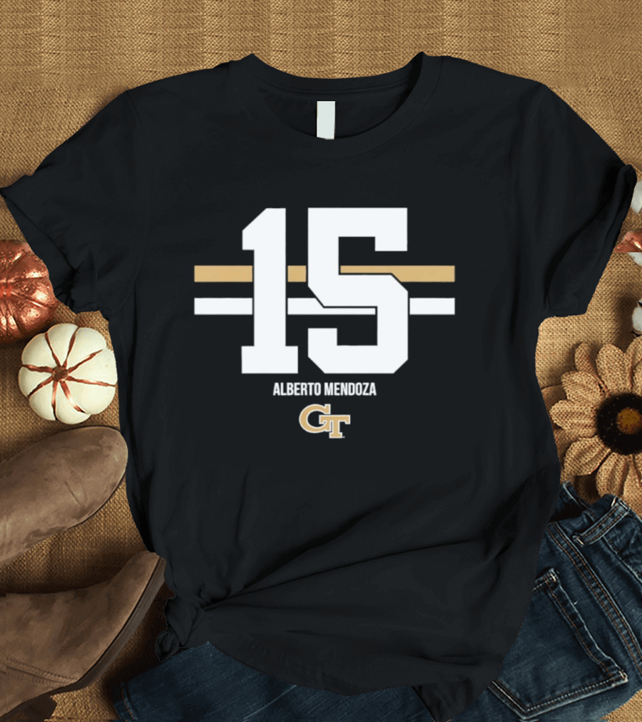 Alberto Mendoza 15 Georgia Tech NCAA GT Football T-Shirt