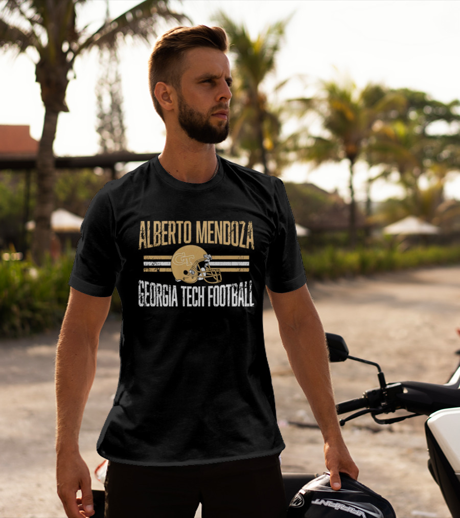 Alberto Mendoza Georgia Tech Football Helmet Hero CT T-Shirt