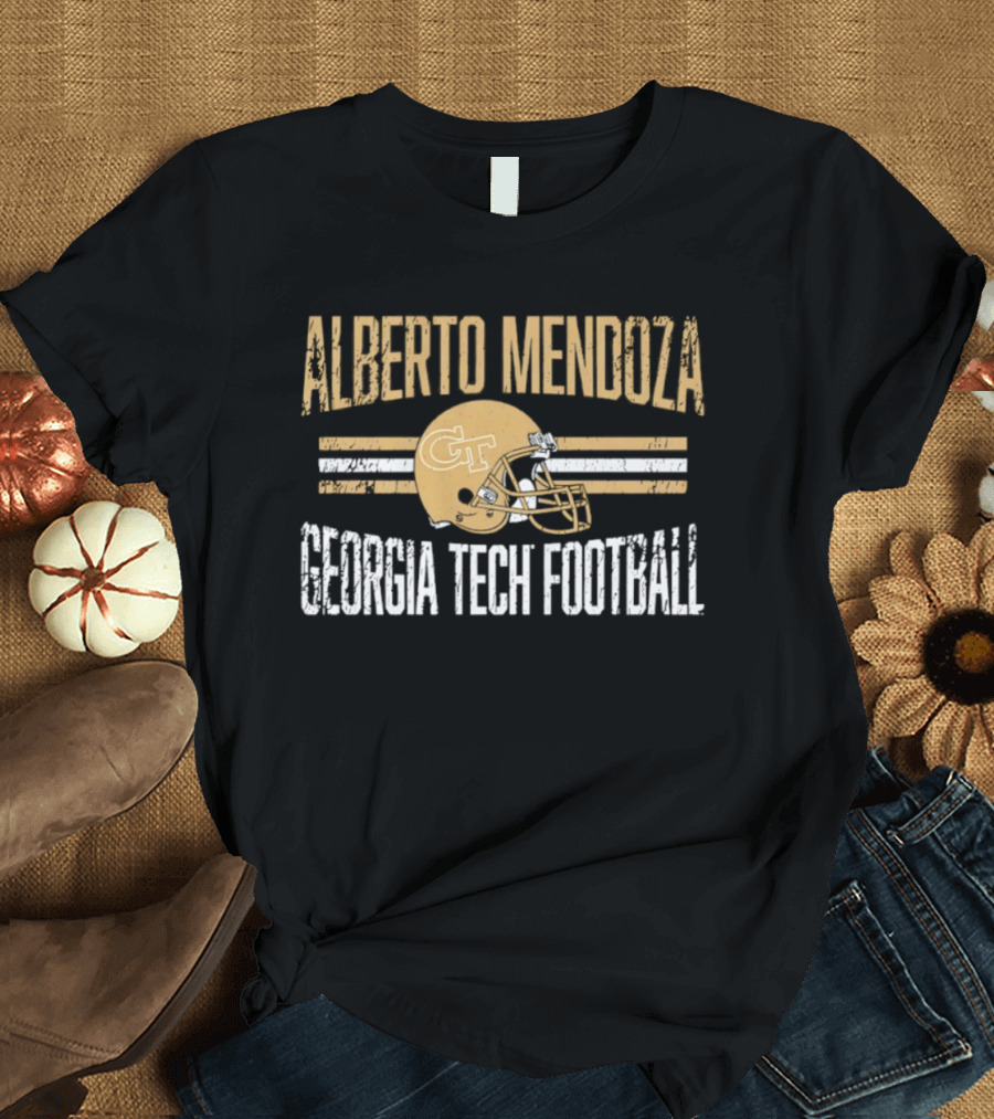 Alberto Mendoza Georgia Tech Football Helmet Hero CT T-Shirt