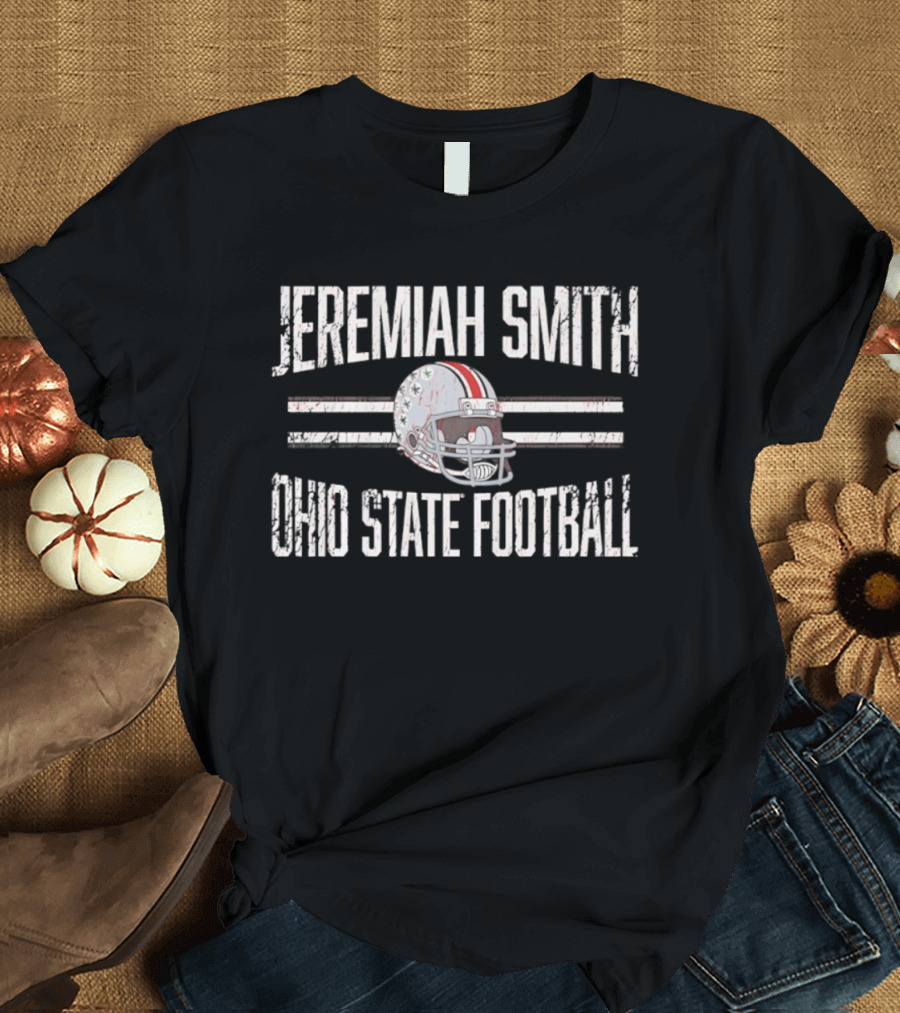 Jeremiah Smith Ohio State Football Helmet Hero NCAA Buckeyes T-Shirt