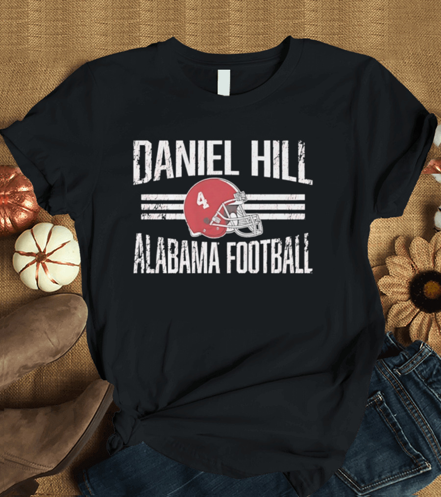Daniel Hill Alabama Football Helmet Hero Crimson Tide T-Shirt