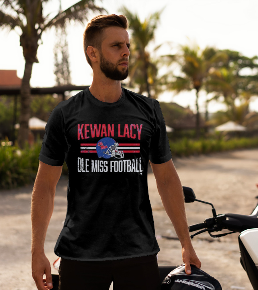 Kewan Lacy Ole Miss Football Rebels Helmet Hero T-Shirt