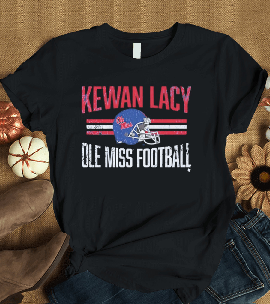 Kewan Lacy Ole Miss Football Rebels Helmet Hero T-Shirt