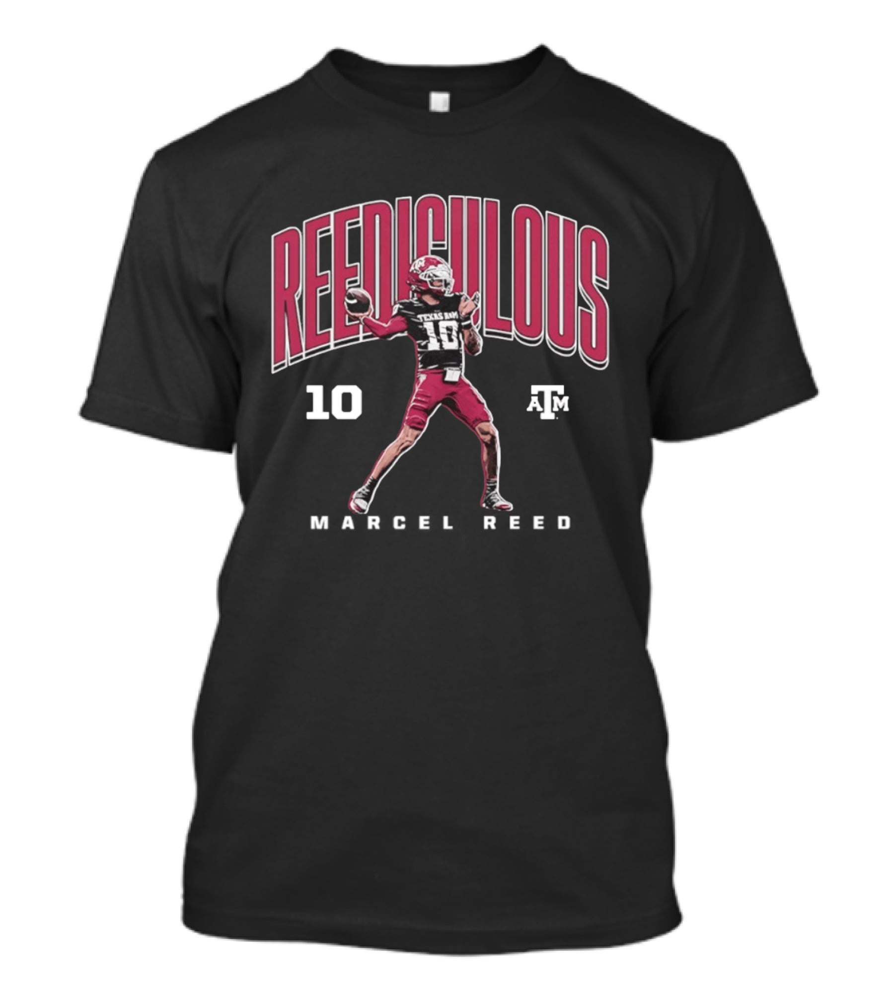 Texas A&M Aggies REEDICULOUS Marcel Reed 10 Caricature T-Shirt