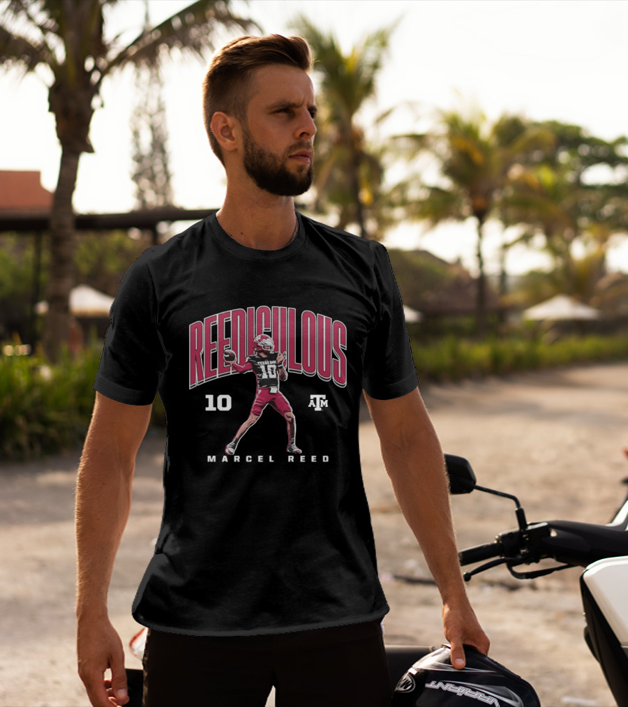 Texas A&M Aggies REEDICULOUS Marcel Reed 10 Caricature T-Shirt