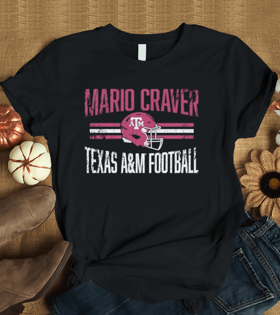 Mario Craver Texas A&M Aggies NCAA Football Helmet Hero T-Shirt