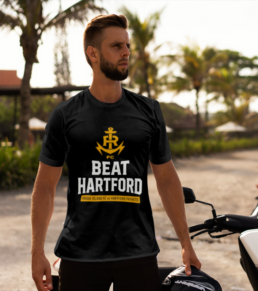 Rhode Island FC Beat Hartford Anchor Icon Above T-Shirt