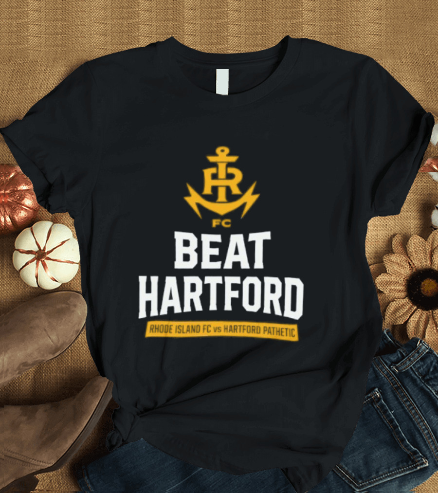 Rhode Island FC Beat Hartford Anchor Icon Above T-Shirt