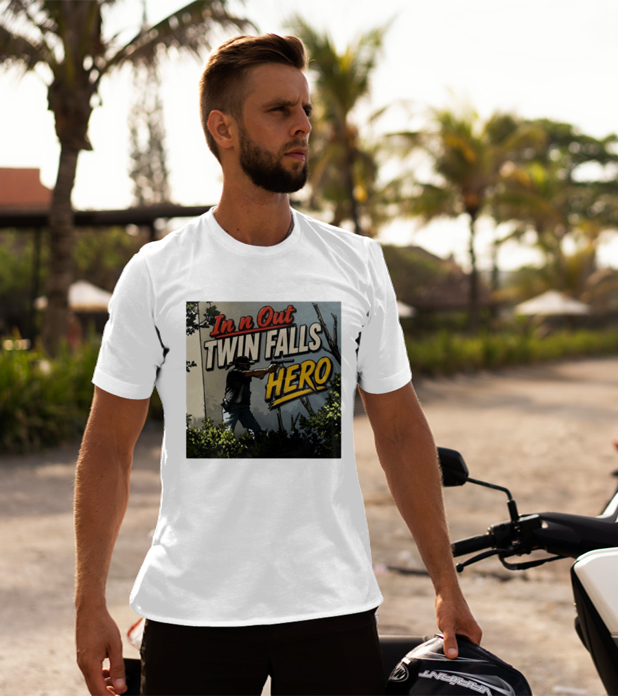 In N Out Twin Falls Hero 2026 Action Scene T-Shirt