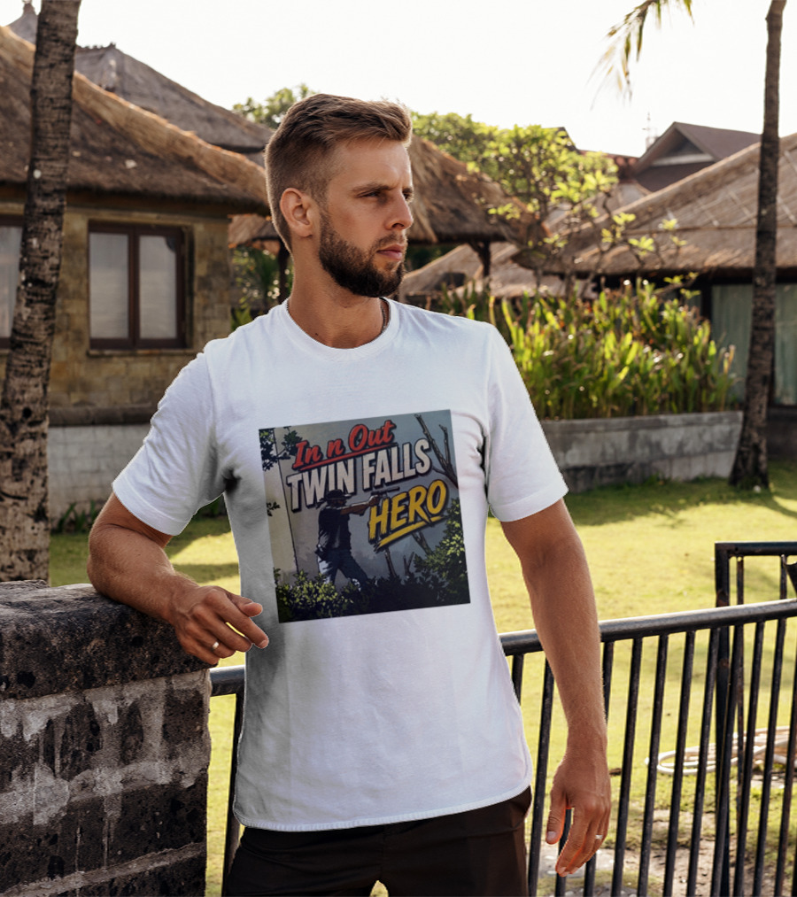 In N Out Twin Falls Hero 2026 Action Scene T-Shirt