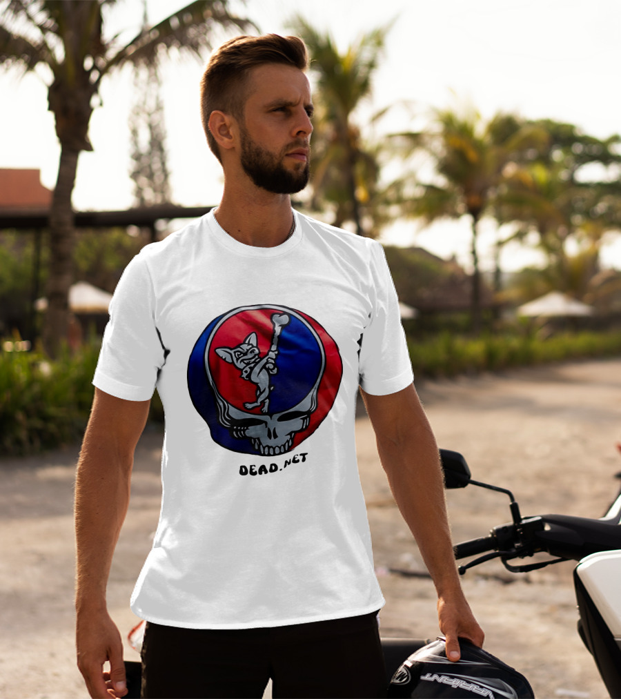 El Paso Dead.Net Skull With French Bulldog And Bone T-Shirt