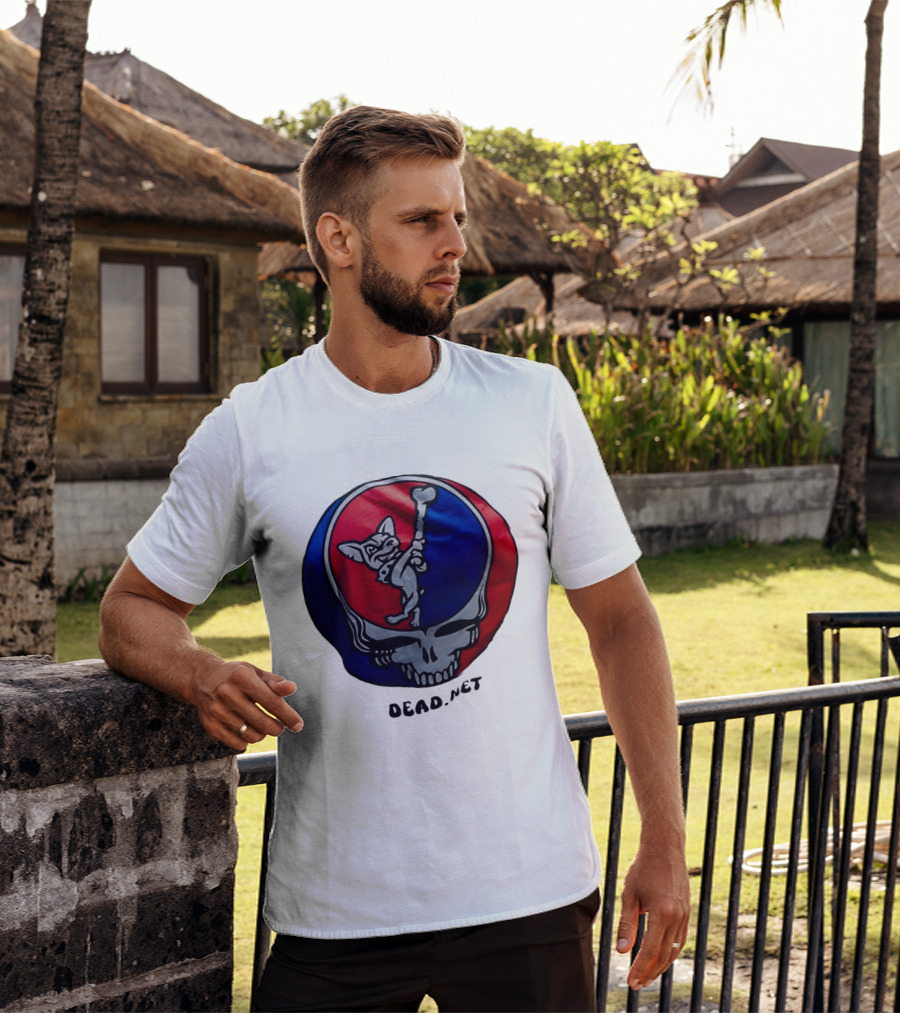 El Paso Dead.Net Skull With French Bulldog And Bone T-Shirt