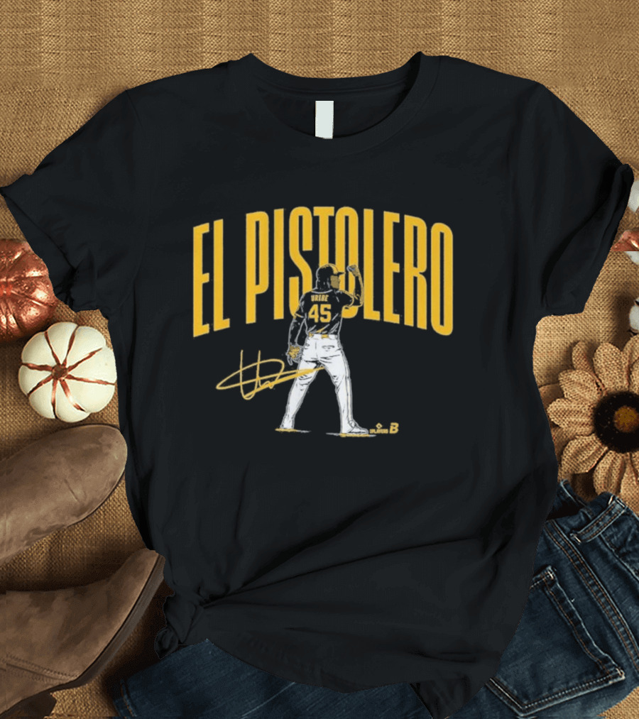 El Pistolero Abner Uribe 45 Signature Baseball Player T-Shirt
