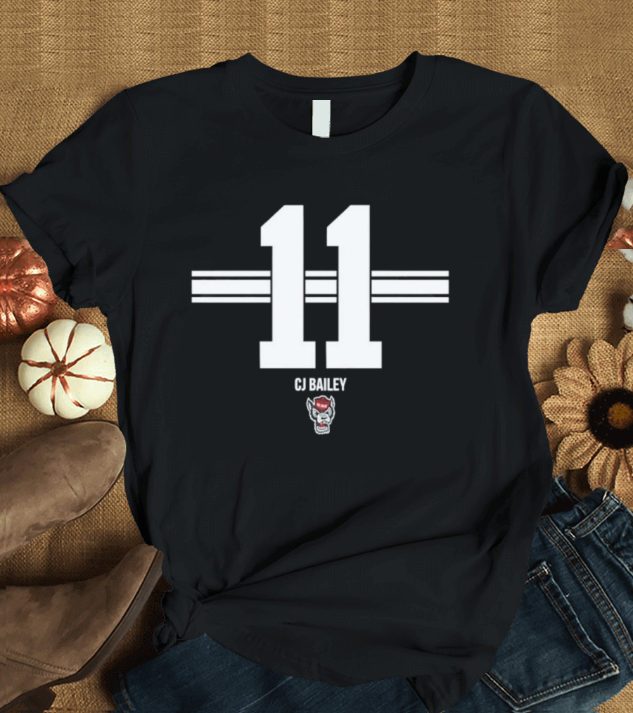 CJ Bailey 11 NC State Wolfpack NCAA Football T-Shirt