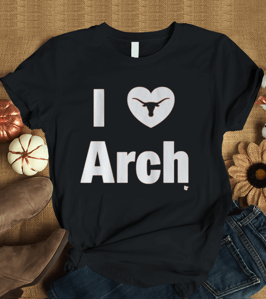Texas Longhorns I Heart Arch Manning Football T-Shirt